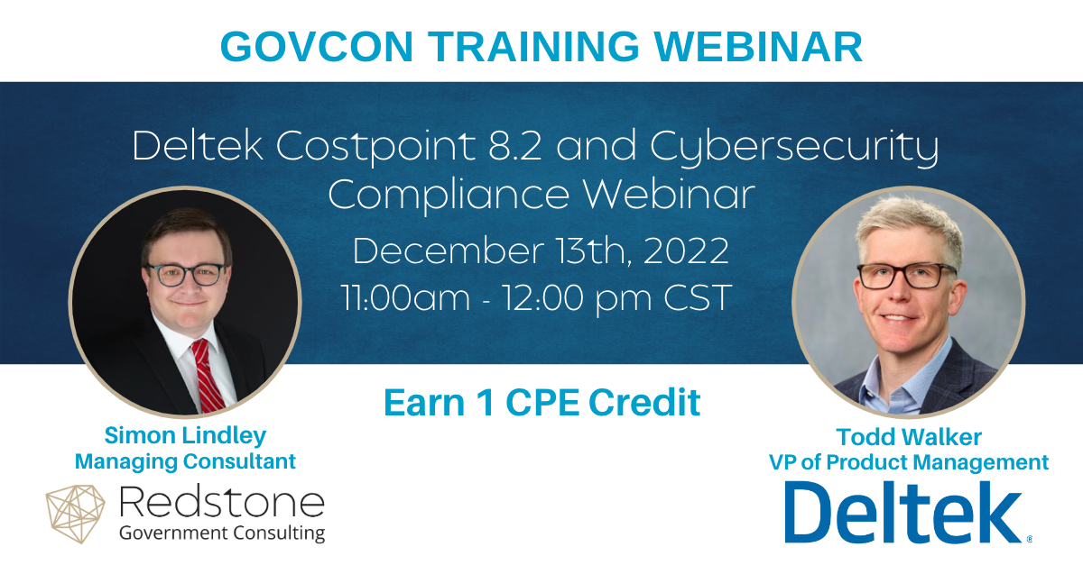 Deltek Costpoint 8.2 and Cybersecurity Compliance Webinar